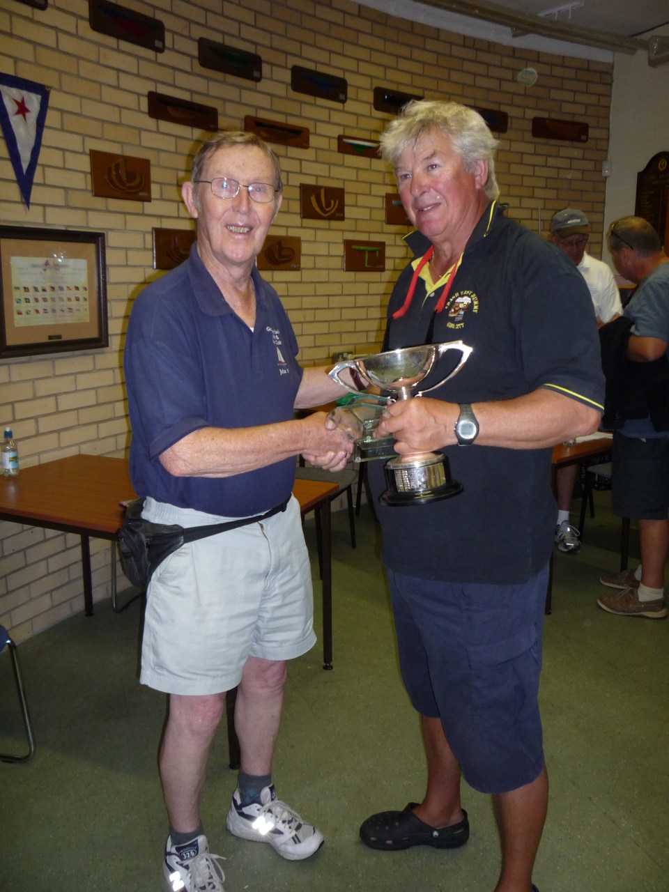 Mick recieves the Tri services Trophy