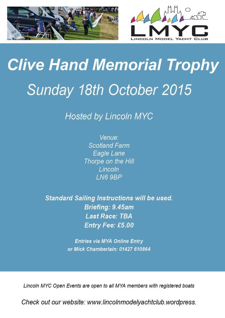 Clive Hand Memorial 2015 Poster